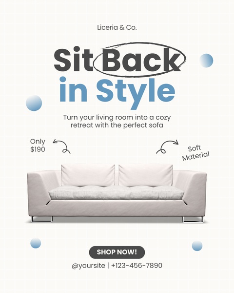 sofa, couch, sectional, loveseat, living room furniture, upholstered furniture, seating, product launch, minimalist, calm, neutral, blue